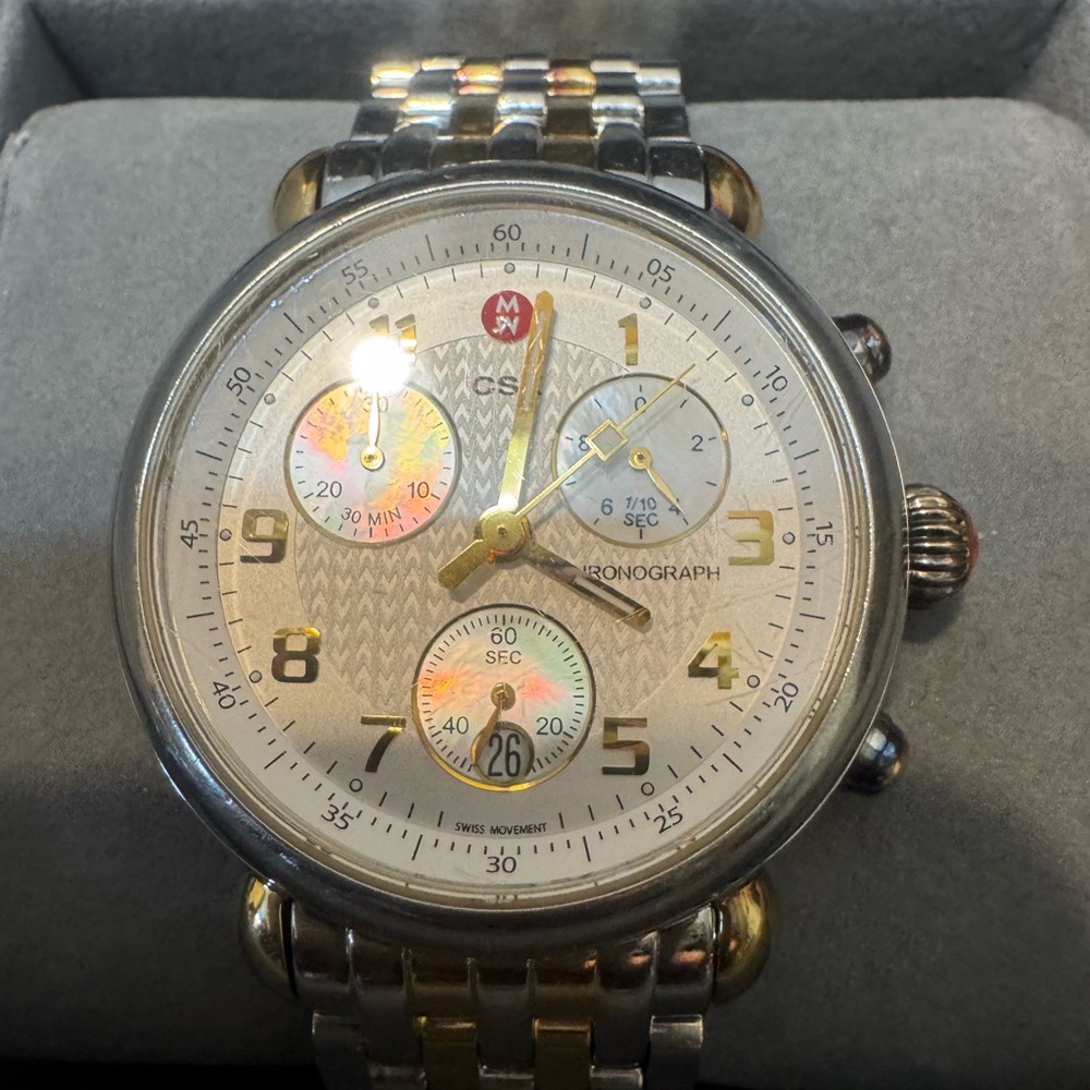Michele Two-Tone Chronograph Watch